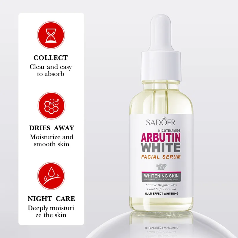 Nicotinamide Arbutin Whitening Essence Liquid Light Acne Print Moisturizing Brightening Skin Reduce Wrinkles Facial Essence 30ml