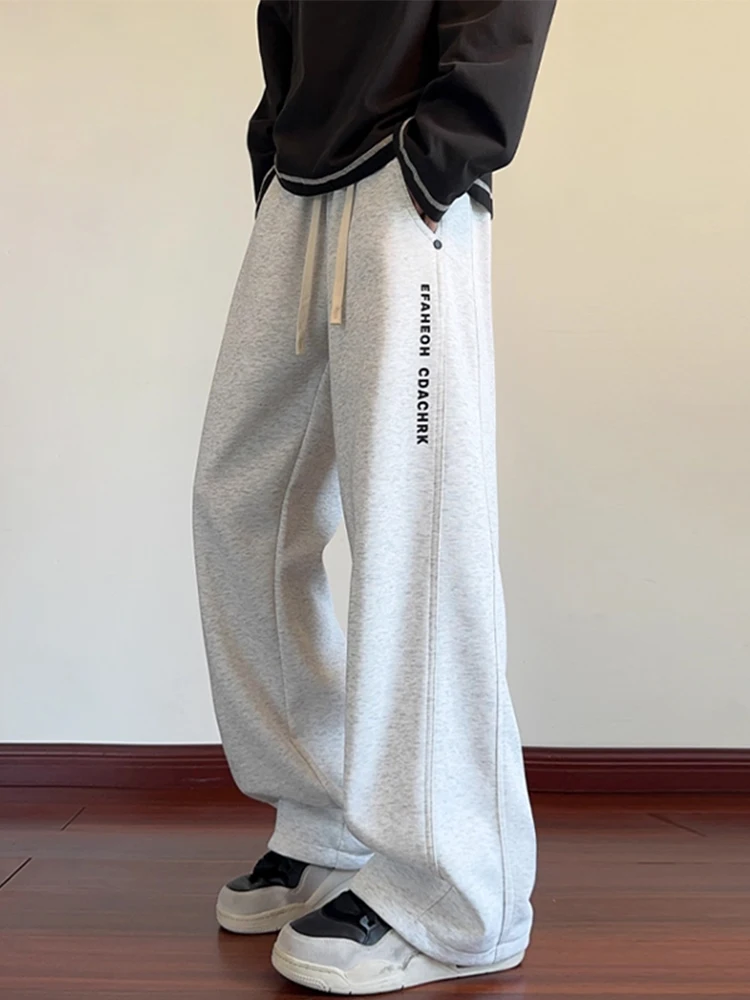 

Мужские спортивные штаны American Sle Heavyweight ey Rivet, осенние американские спортивные штаны с диагональю и прямыми штанинами, широкими штанинами и высокой талией...