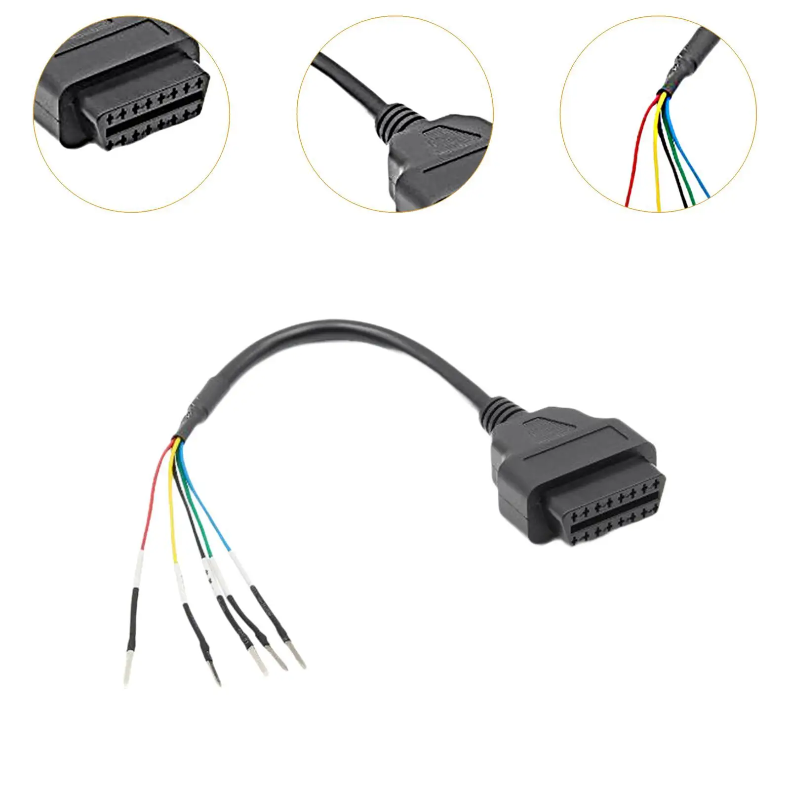 สายต่อขยาย OBD สำหรับเครื่องมือวินิจฉัยรถยนต์ ติดตั้งง่าย สาย OBD2 Pigtail K+Can สำหรับมืออาชีพด้านมอเตอร์ไซค์