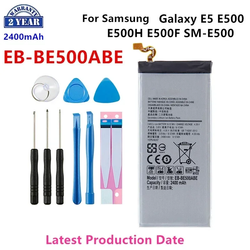 

Brand New EB-BE500ABE Replacement 2400mAh Battery For Samsung Galaxy E5 E500 E500H E500F SM-E500 Phone Batteries+Tools