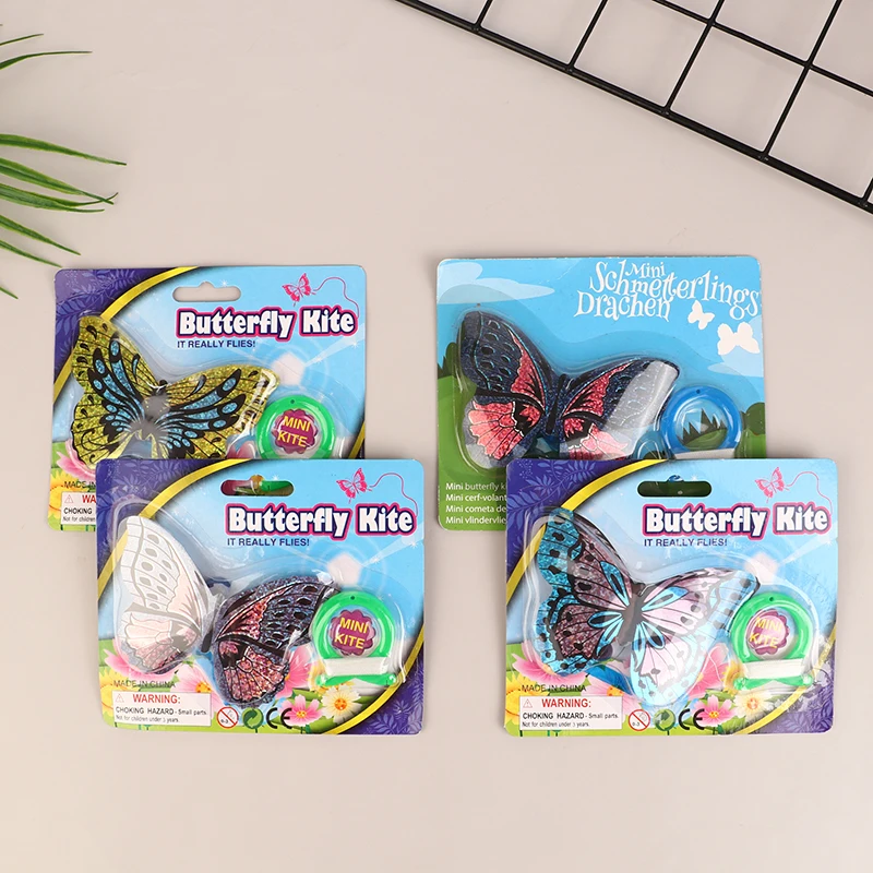 1Pc カラフルな漫画の蝶ポケット凧屋外楽しいスポーツ凧揚げ簡単フライヤー凧親子インタラクティブおもちゃ子供のため