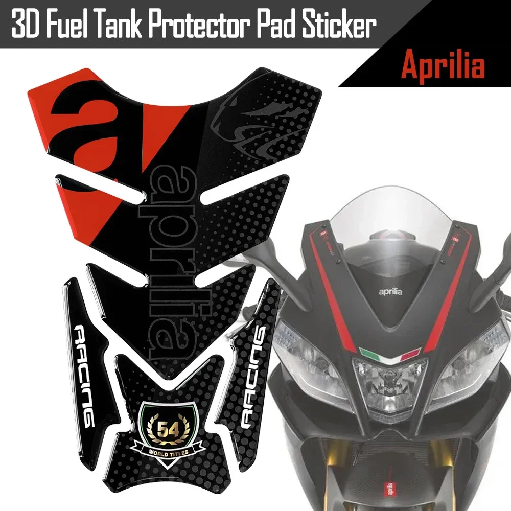 Stiker bantalan tangki bahan bakar 3D Aksesori Decal pelindung motor untuk Aprilia rs660 RSV4 APR Tuono V4 RS 50 125 150 Shiver750 900