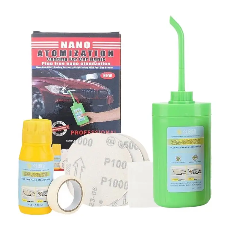 

Headlight Renew Kit Car Headlights Cleaner Car Headlight Repair Fluid Head Lights Cleaner Brings Headlights Back To Like New