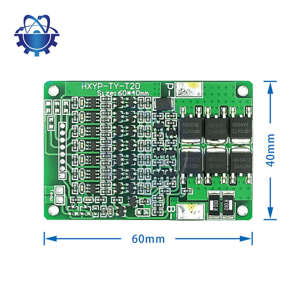 PCB Protection Board, adequado para Li-Ion Lipo Module, 7S, 29.4V, 15A 18650 Battery Protection Board, BMS