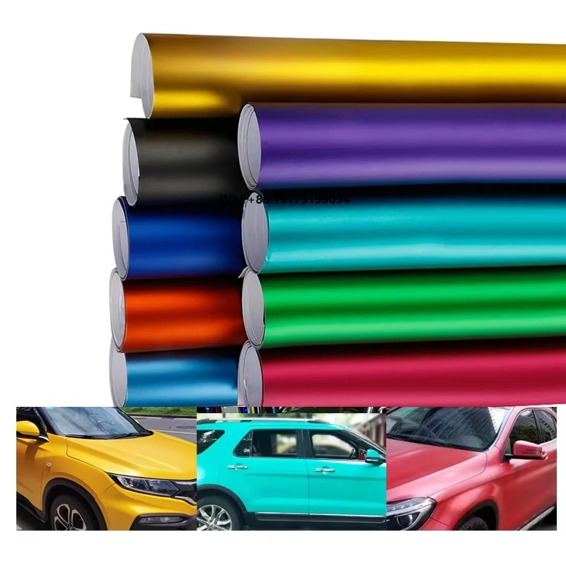 

Car Wrap 1.52*18m Satin Metallic Series China Blue Wrap Car Vinyl for Car Wrap Film