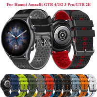 22mm Silicone Band Straps For Xiaomi Huami Amazfit GTR 4/3/2/2e/47mm/Stratos 3/2s Correa Smart Watch Amazfit GTR 3 Pro Bracelet