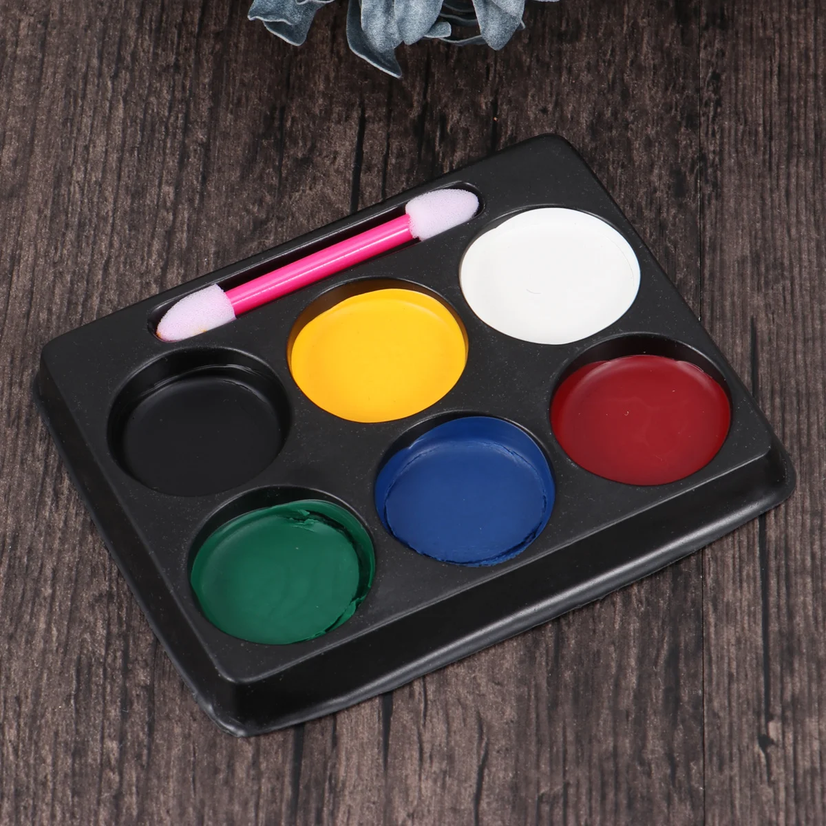 Kit de pintura facial de 6 colores, seguro, fácil de aplicar, elimina pinturas corporales para disfraces de Pascua, espectáculo de pinturas de maquillaje de novia para cara