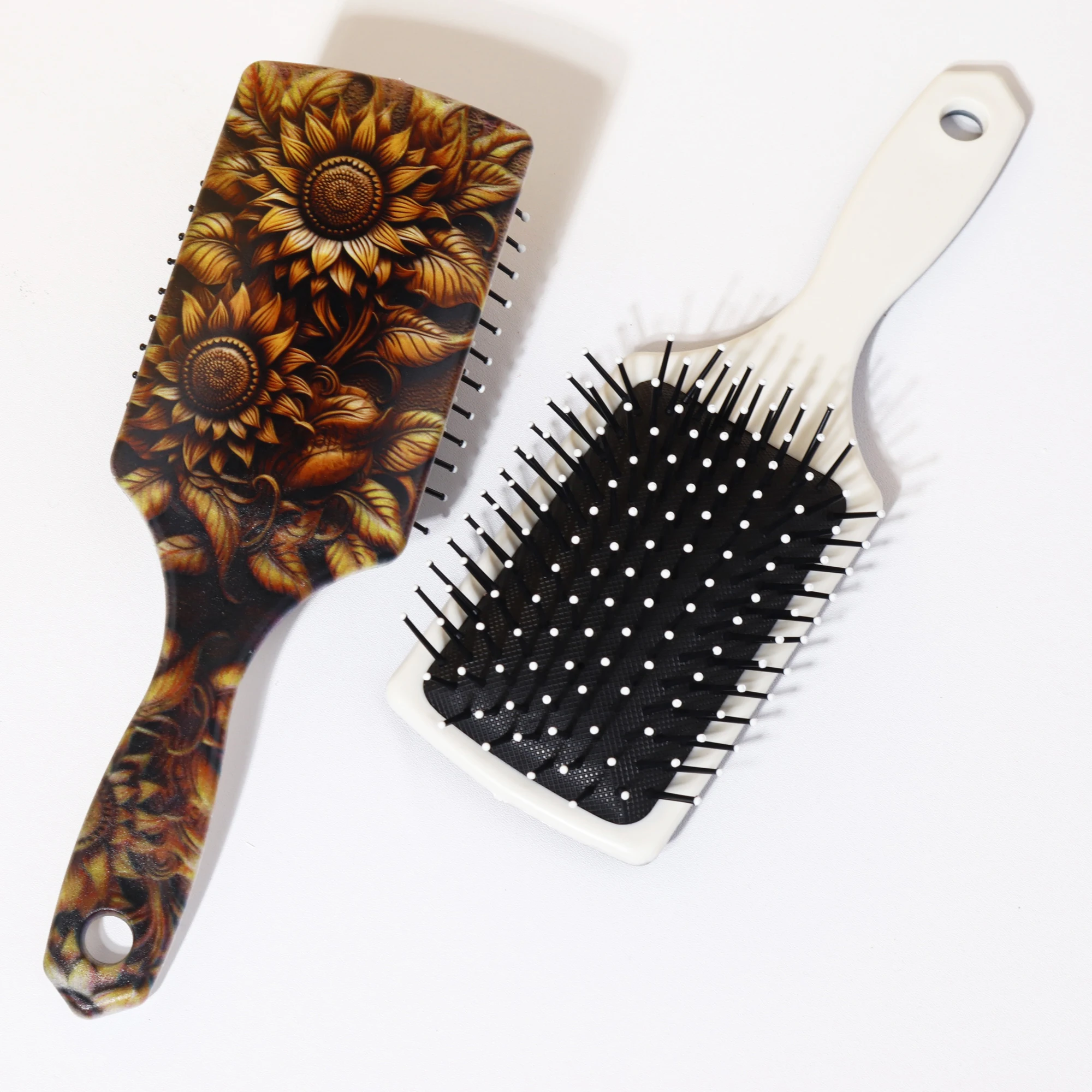

Sunflower pattern air cushion massage comb - suitable for daily grooming and scalp massage,Special for real hair wigs