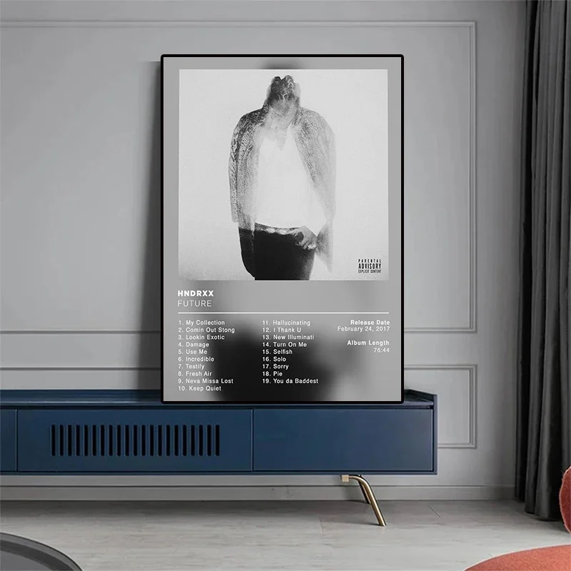 Rapper Hip Hop Rock HONEST THE WIZRD Pop Rap Music Album Cover Future Poster Aesthetic Canvas Print Wall Art Living Room Decor view 5