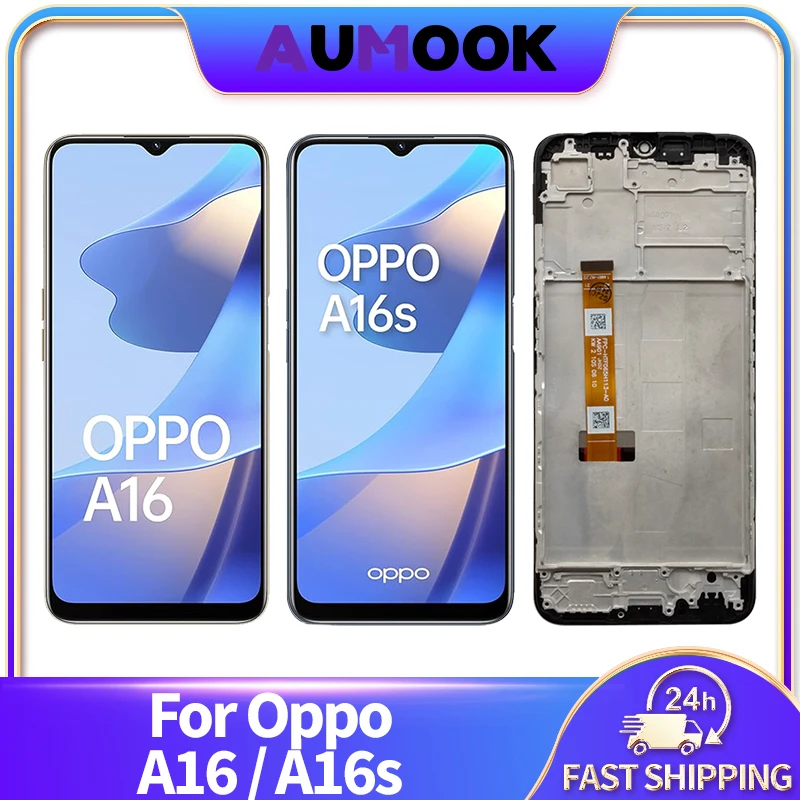 ЖК-дисплей 6,52 дюйма для OPPO A16 A16s кодирующий преобразователь сенсорного экрана в сборе с рамкой CPH2269 CPH2271, экран дисплея, запасные части ЖК-дисплей 6,52 дюйма для OPPO A16 A16s кодирующий преобразователь сенсорного экрана в сборе с рамкой CPH2269 CPH2271, экран дисплея, запасные части