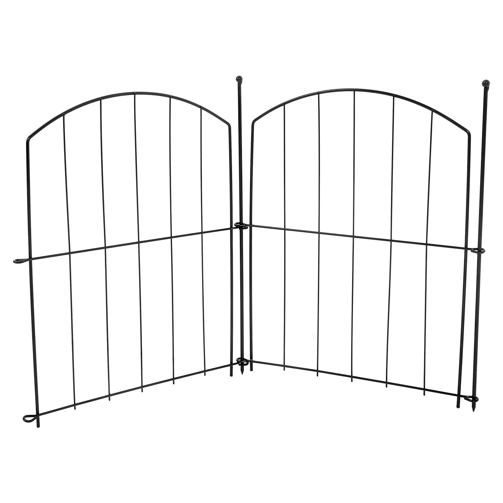 

2Pcs Iron Garden Fence Lawn Border Animal Proof Outdoor Barrier DIY Courtyard Partition Landscape Edging Yard Decorative Fence