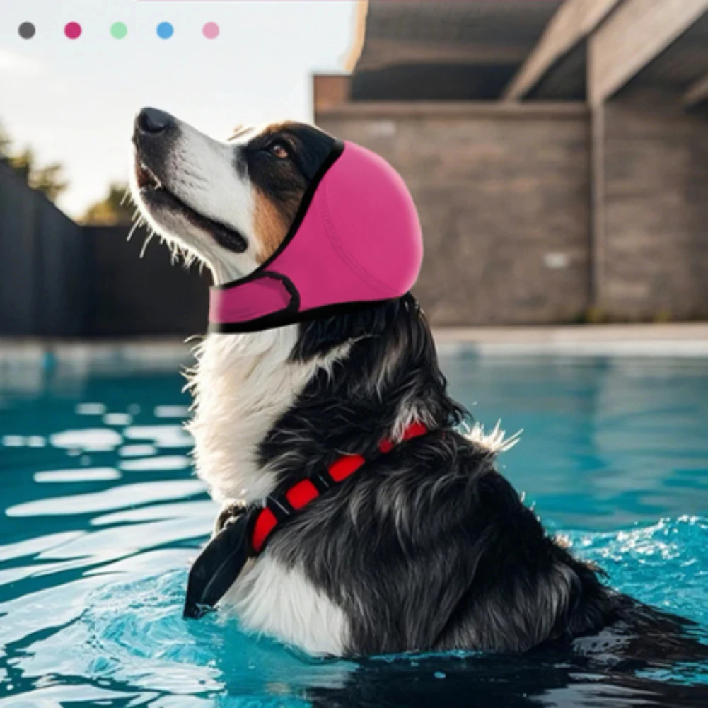 Lovely Pet Waterproof Swimming Earmuffs Turban Dog Ears Cover Head Wrap for Dogs Earmuffs Puppy Soothing Emotions - Image 3