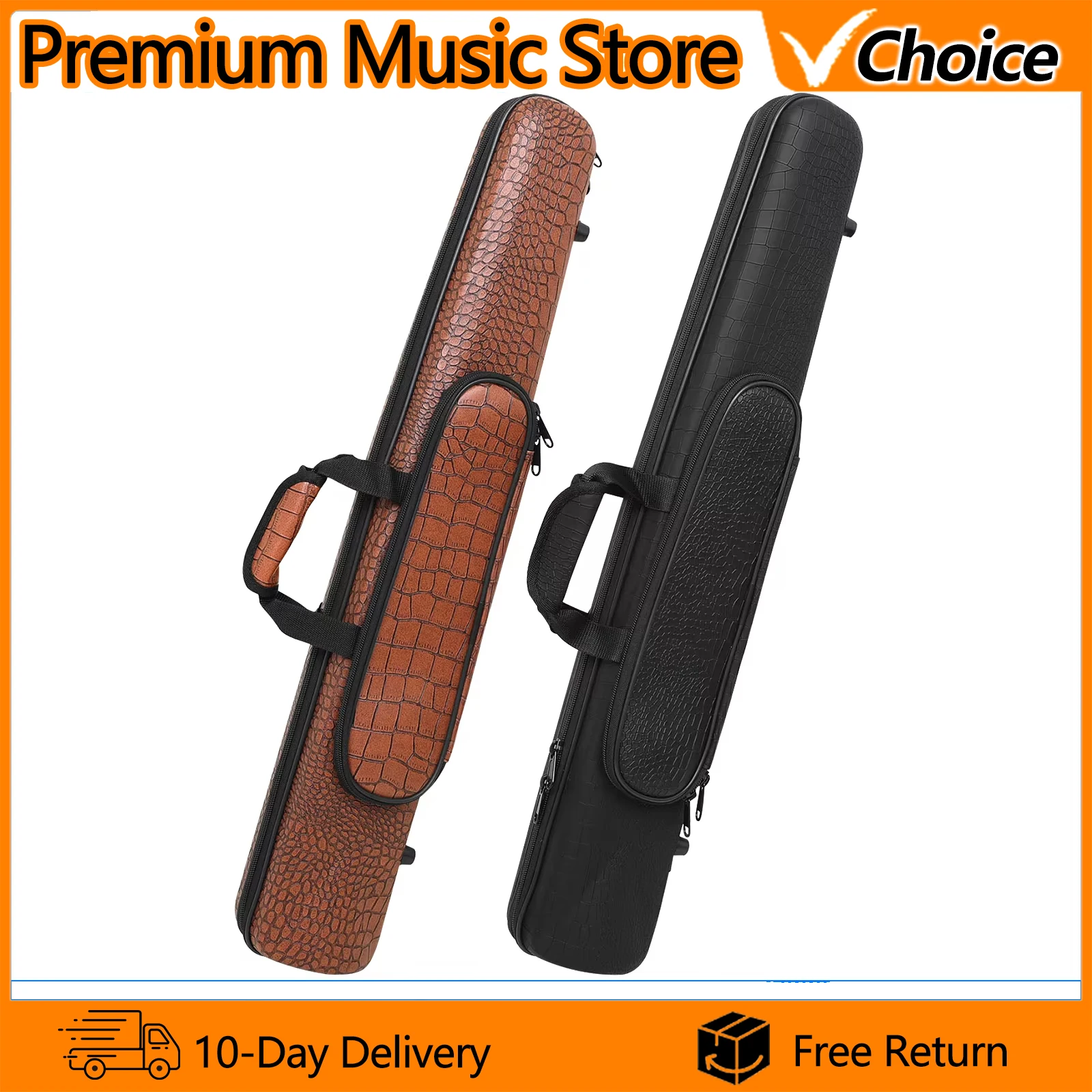 SLADE Clarinet Case Lightweight Compression Resistant Portable PU Leather Clarinet Box Woodwind Instrument Clarinet Storage Case