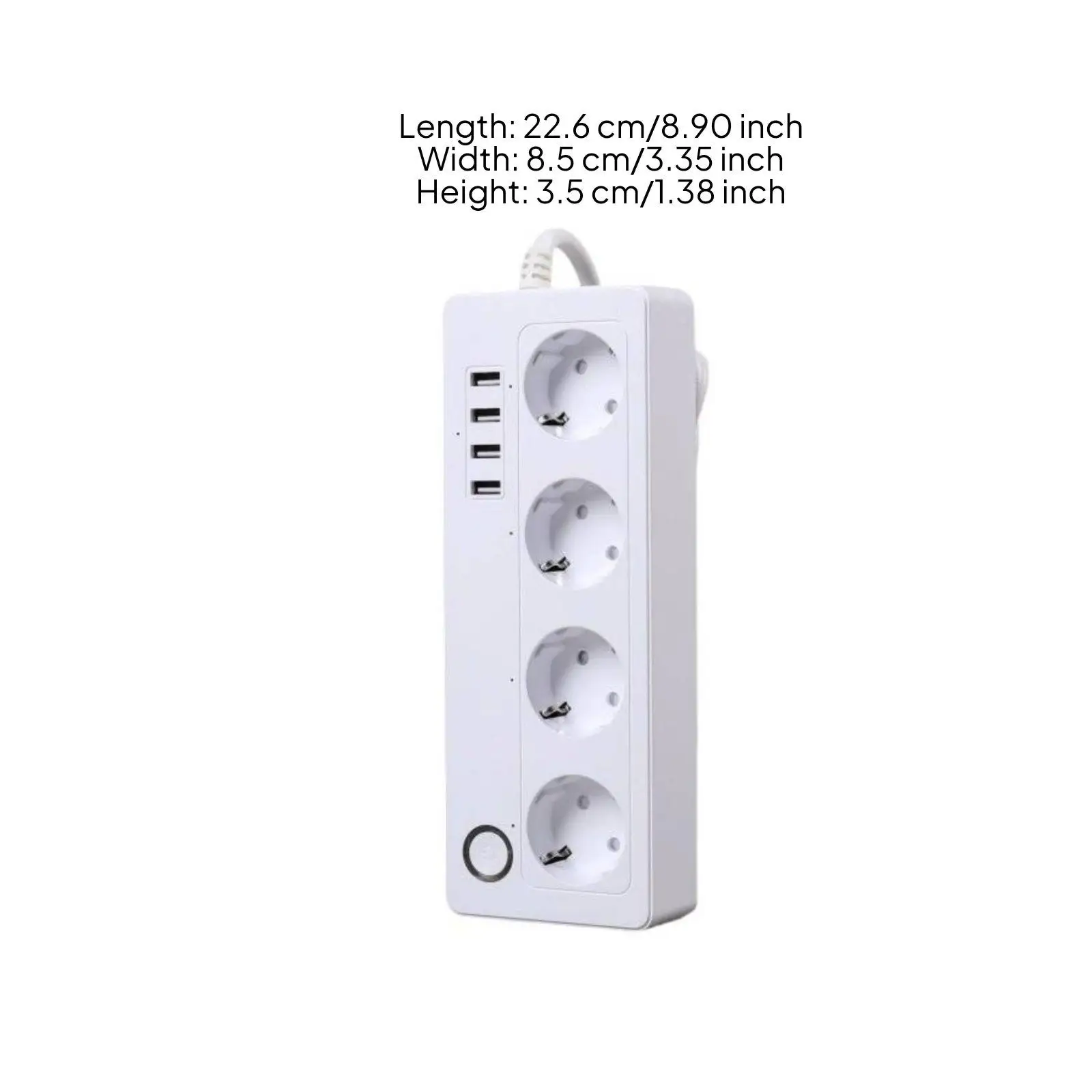 Smart Power Strip Timer Function EU Plug Extension Cord with USB Scheduling and Timers Smart Power Strip for Families, Home,
