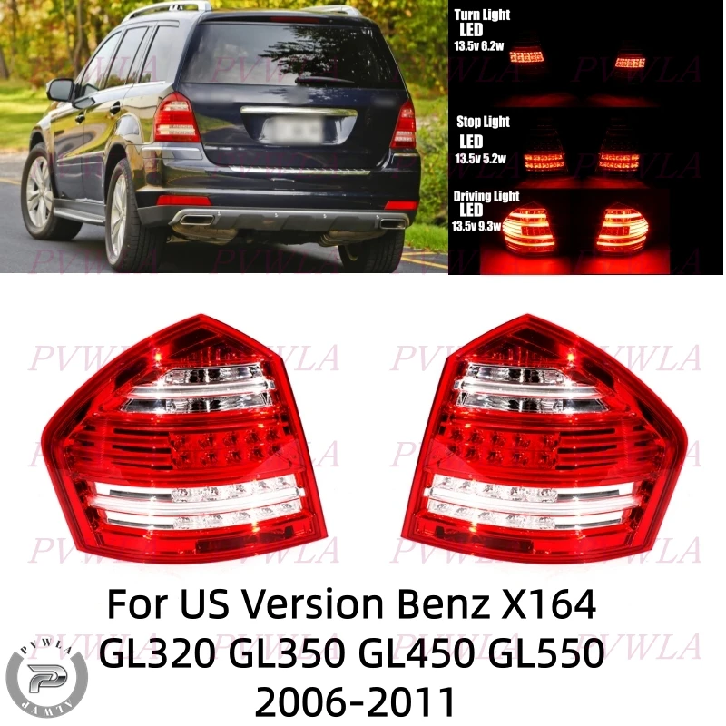 

LED Tail Light For US Version Benz X164 GL320 GL350 GL450 GL550 2006-2011 Brake Rear Lamp Car AccessoriesA1648203364 A1648203464