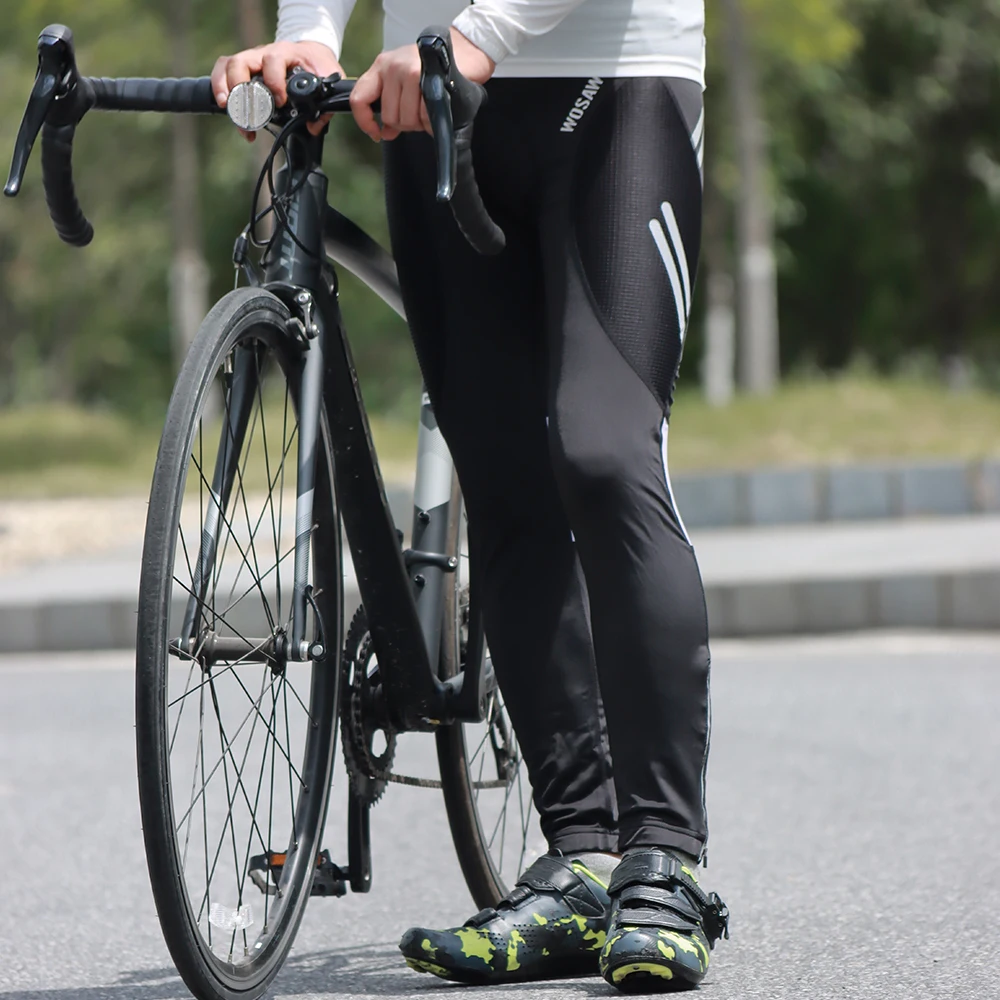 WOSAWE-Collants de cyclisme pour hommes, pantalons de vélo vtt, pantalons de vélo de descente, pantalons longs antichoc, leggings rembourrés d'équitation en plein air