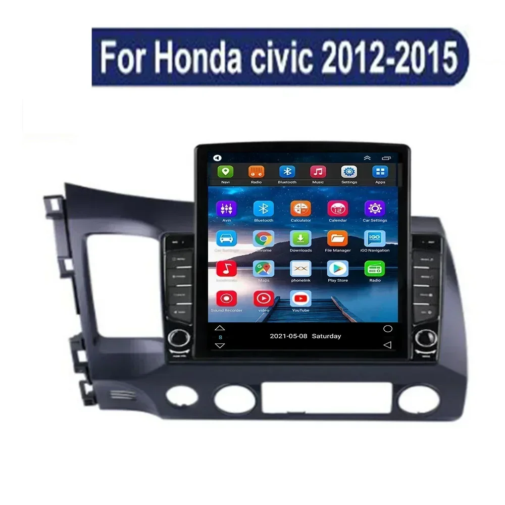 9,7 "Android 13 для HONDA CIVIC 2008-2011 Тип Tesla Автомобильный радиоприемник Мультимедийный видеоплеер Навигация GPS RDS 2 din Камера