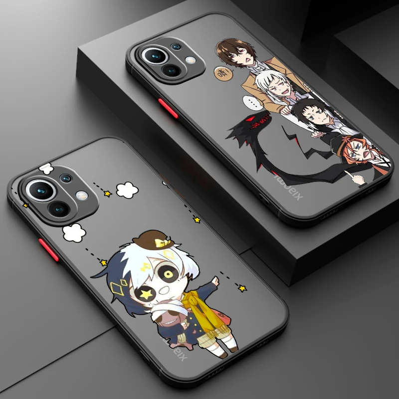 B-Bungo S-Stray D-Dogs Cartoon Frosted Translucent For Xiaomi Mi 13 12 12T 11T 11 11i 10T 10 9T Pro Lite Ultra 5G Back