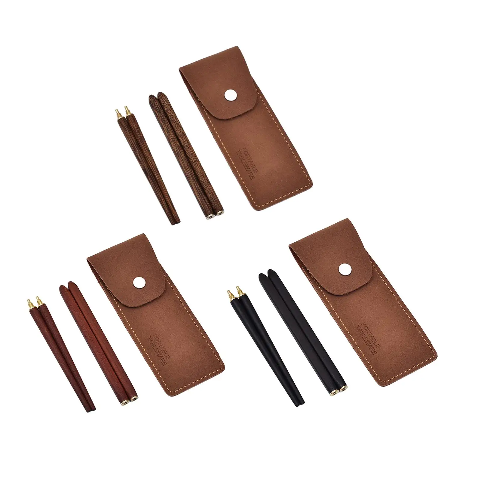 

Дорожные палочки для еды Съемные универсальные портативные дорожные столовые приборы с переноской