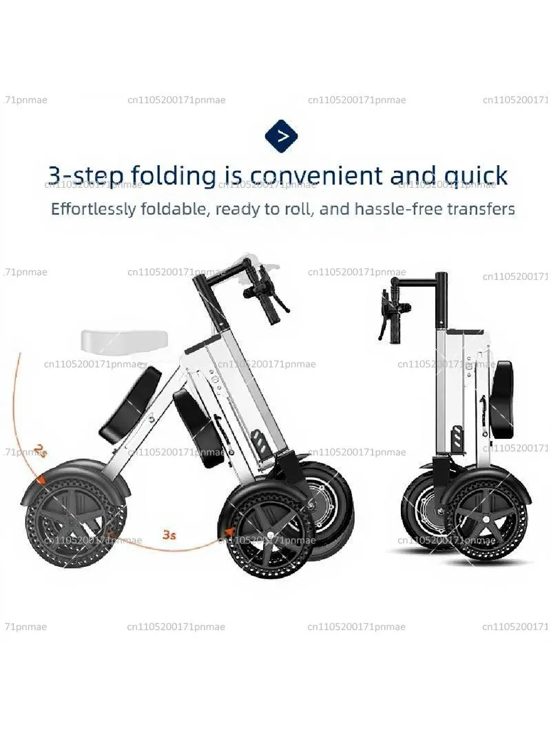 Portable Folding Electric Tricycle for Seniors Commuting Adult Electric Bike City Ride