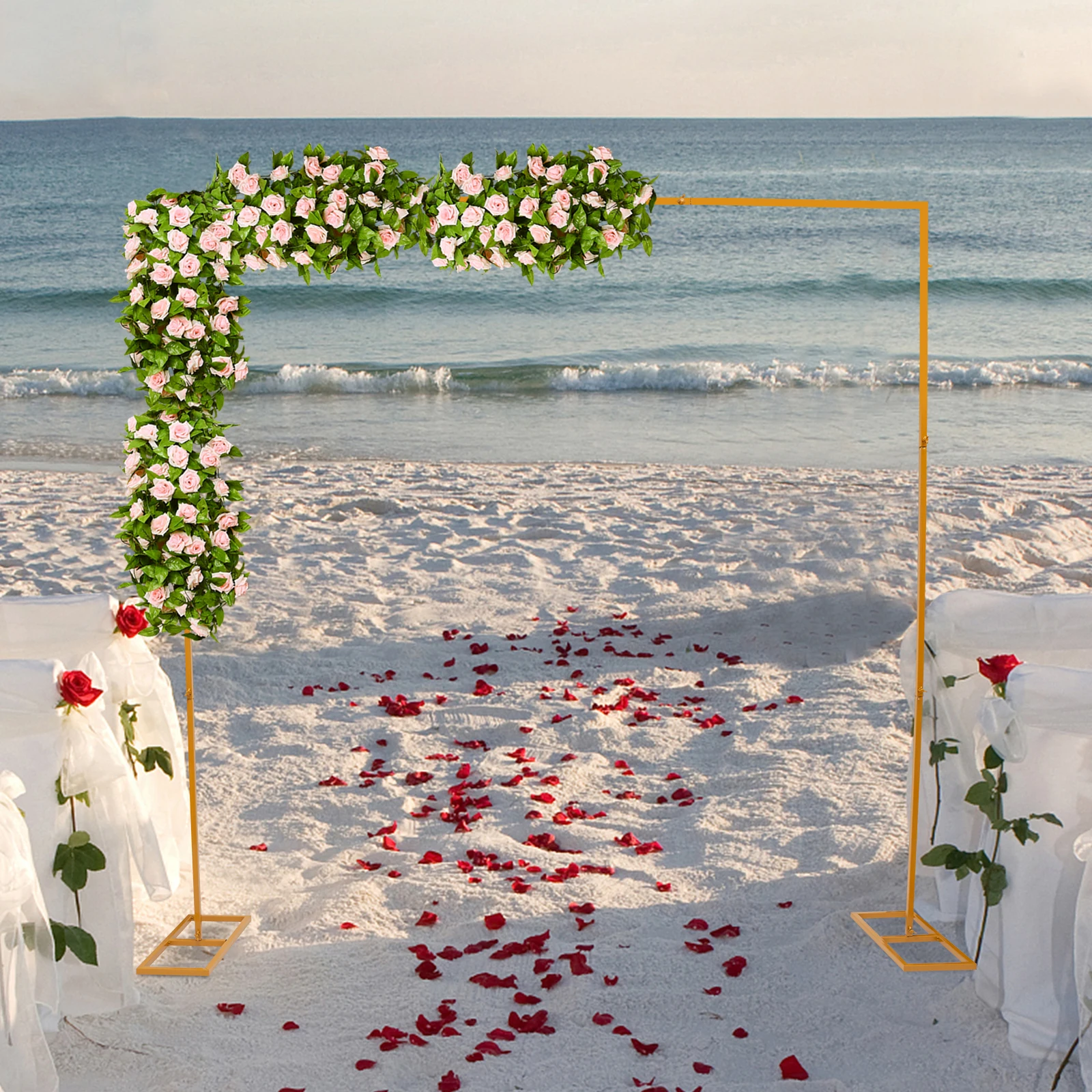 

7.87 × 7.87ft Wedding Arch Stand with For for Weddings, Anniversaries, Birthday Parties, Baby Showers, Graduations, Dates