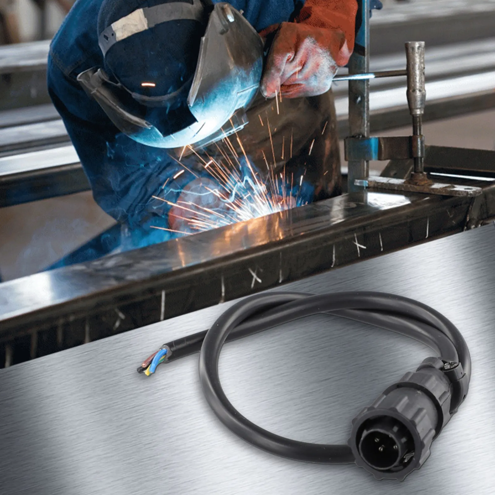 Fits Easy-MIG 140 K2697-1 Wire Feed Welder Torch Connector Factory Workshop 2pin/4pin 50cm Replacement High Qulity