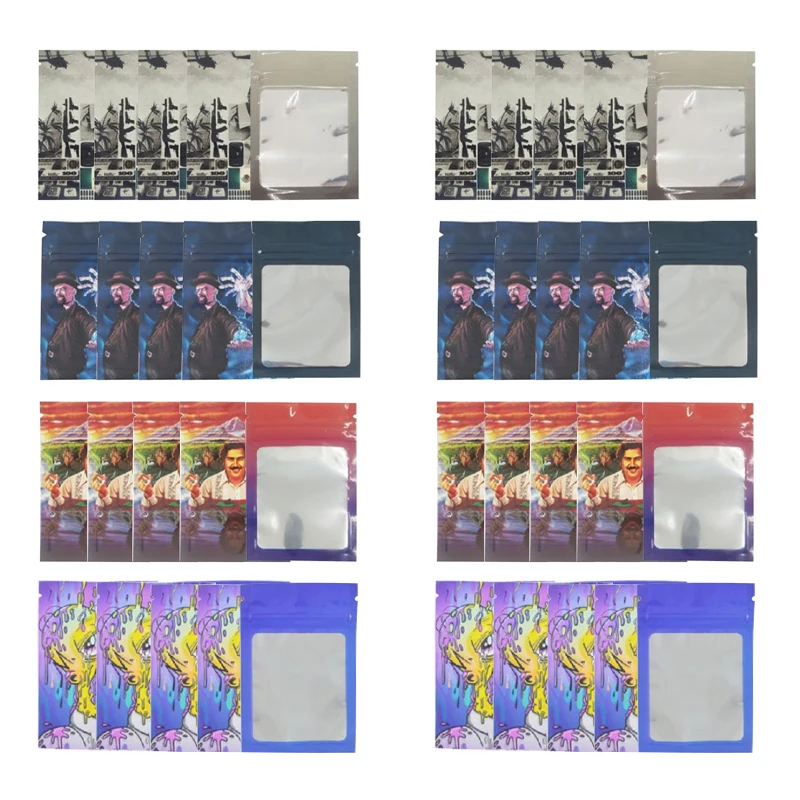 Mehrzweck-Aufbewahrungsbeutel für holografische Lebensmittel, Gewürz-Kaffee-Siegel-Reißverschlussbeutel, wasserdichte, geruchsdichte Mylar-Beutel, Heißsiegelbeutel