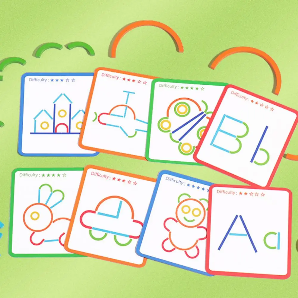 Stäbchen und Ringe Holzstäbchen Puzzle Montessori Intelligenzspiel Ringe Puzzle Montessori Puzzle Kreativ Bunt