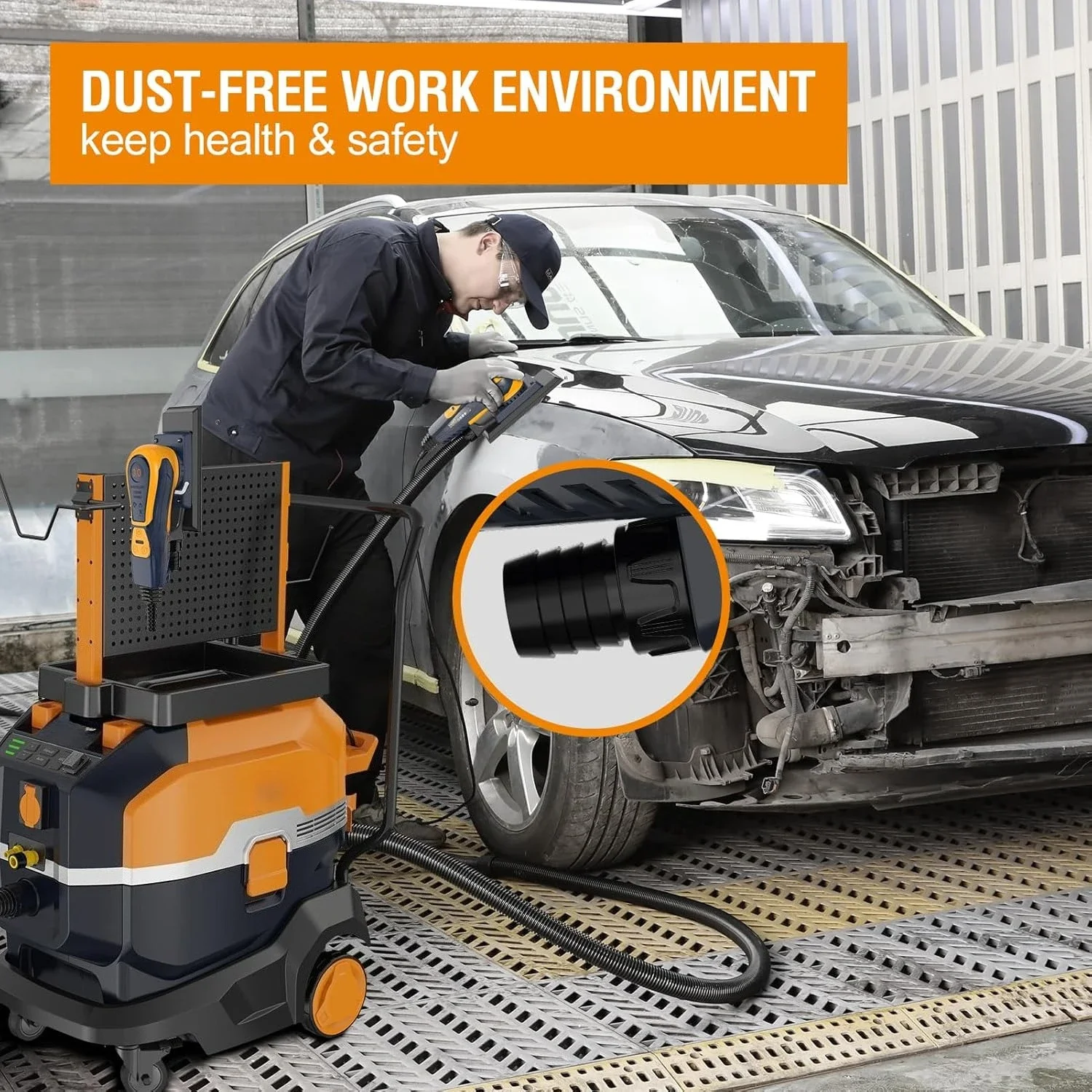 ماكينة صنفرة الصفائح ZZH، ماكينة صنفرة أوراق مدارية بدون فرش بقدرة 350 وات مع 4000-10,000 دورة في الدقيقة، ماكينة صنفرة النخيل الكهربائية منخفضة الاهتزاز لـ #5