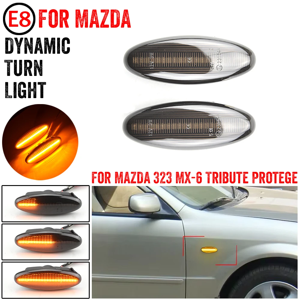 

For MAZDA 323 626 MPV Premacy Protege MX-6 Tribute OEM B01W-51-120 1 Pair Side Fender Marker Lamp Repeater Turn Signal Light
