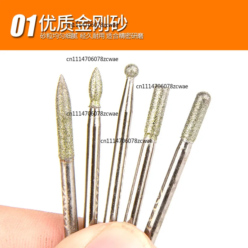 ZOCI-FOR 30Pcs Diamond Grinding Burr Needle Set, Diamond Mounted Points for Metal, Stone & Mold Polishing Carving