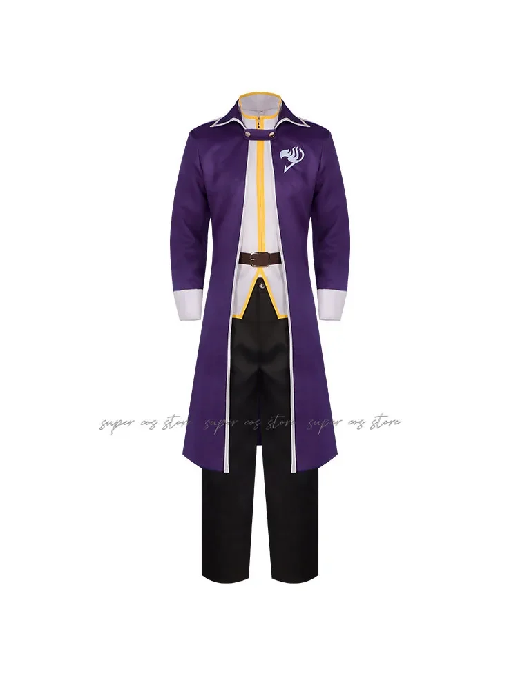 Gray Cosplay Anime Fairy Tail Gray Fullbuster Costumes Trench Pants Belt Uniform Wig Set Halloween Party Outfit for Men Women