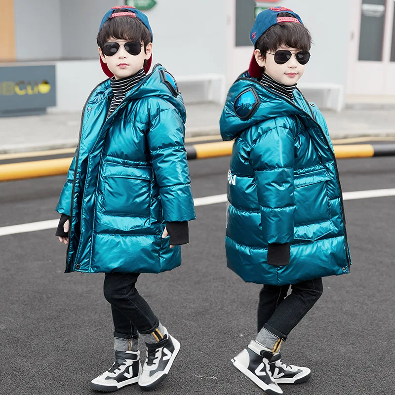 

Kids Winter Jacket For Boy Children'S Outerwear Baby Clothing Thick Long Coats Girls Hooded Snowsuit Children Glasses Overcoat