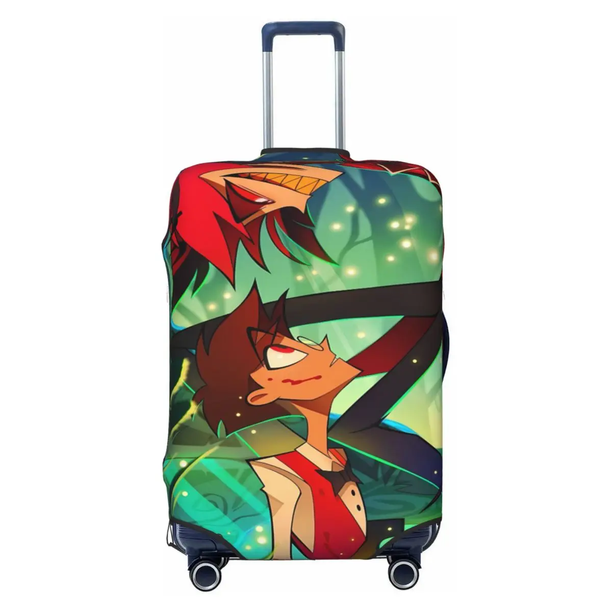 Vox Alastor Hazbin Hotels Suitcase Cover Cruise Trip Flight Practical Luggage Supplies Protection