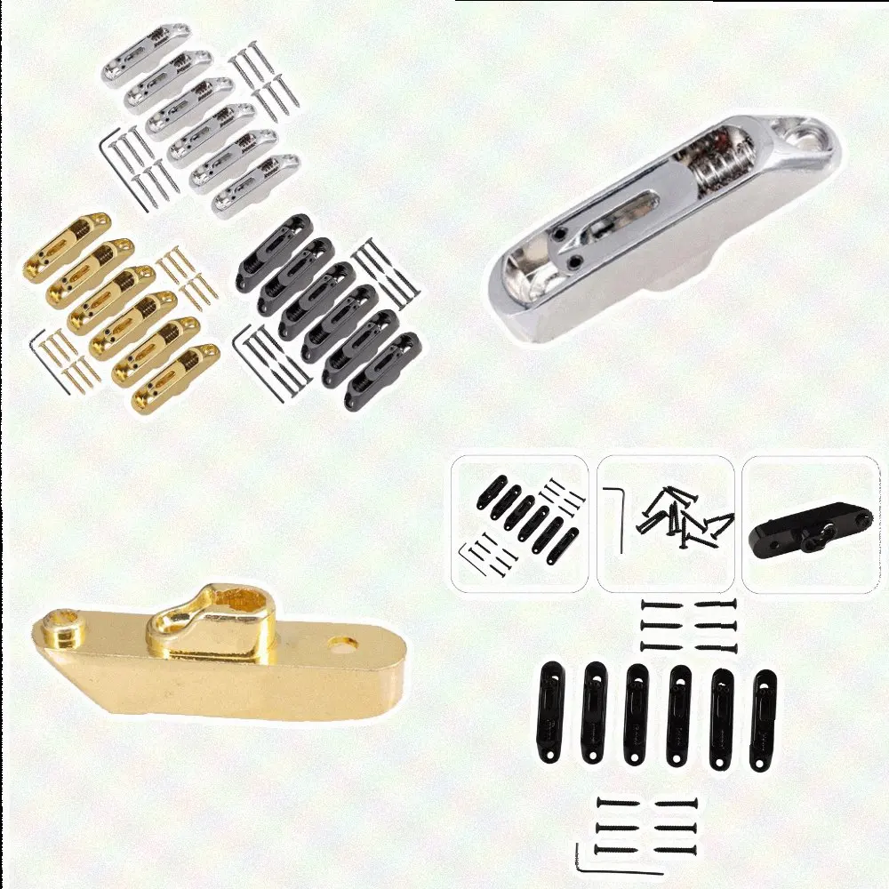 Guitar Maintenance Black Guitar for bridge Tailpiece Bass Saddle Assembly Supplied Screws Durability And Reliability