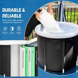 Inflatable PVC Bubble Bath Bucket, adult folding bath, Ice Therapy Challenge, Portable Bath, Fittings, Outdoor 11 Main Sales Ice Bathtub for Athletes - №9