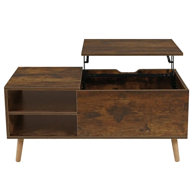 

For Wooden Smart Lift Top Coffee Table with 2 USB Charging Ports for Living Toom