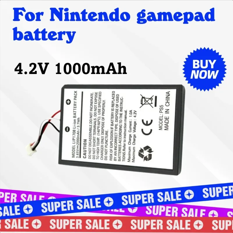 

New LIP1708 1000mAh Battery For Sony PS5 Controller Battery Rechargeable Built-in Lithium DualSense Game Controller