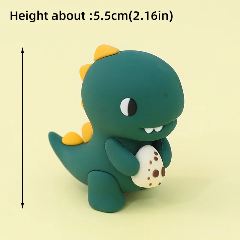 Jurassic Dinosaur Cake Topper Fire Dragon Stegosaurus Brachiosaurus Beeldjes voor Kid Cartoon Verjaardagsfeestje Cake Decor Supplies