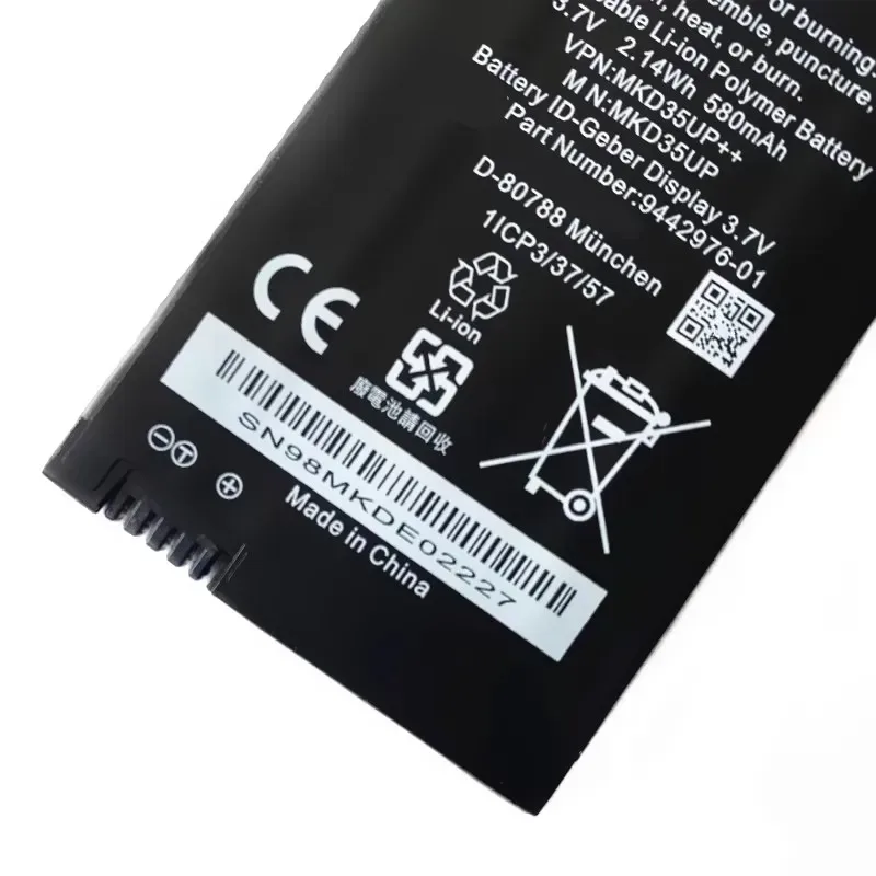 MKD35UP Remote LCD Key Battery for BMW X3 X4 X5 X6 X7 530Le 730 740 745 760LI 9442976-01 1ICP3/37/57 D-80788 6814351