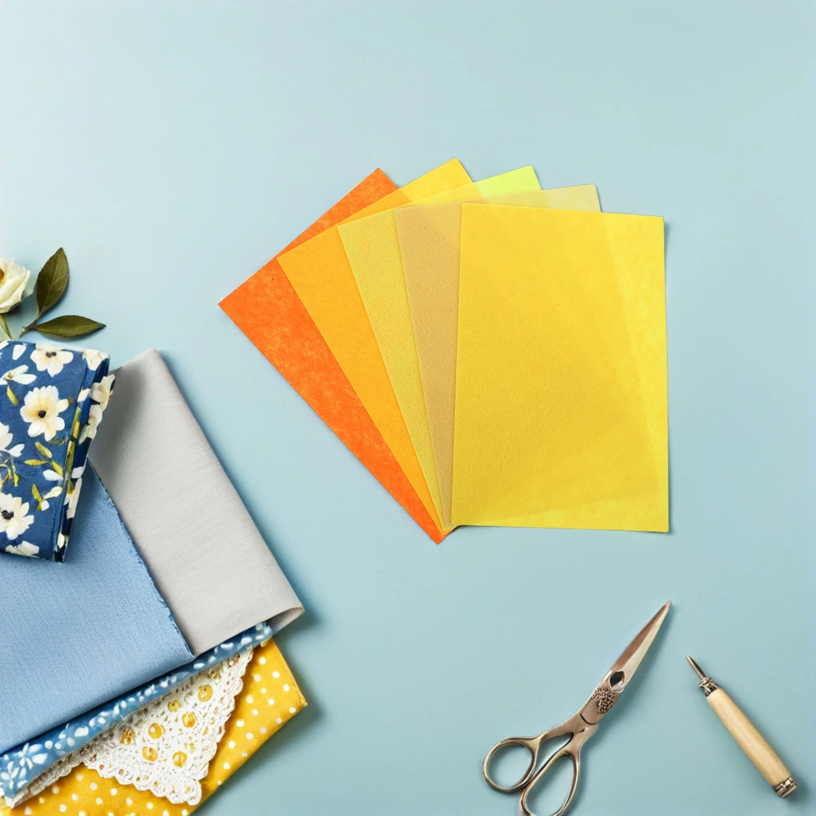 

30pcs Felt Fabric Sheets 20X30Cm Soft Nonwoven Craft Felt For Diy Sewing Patchwork Orange-Yellow Colored Squares Crafts Material