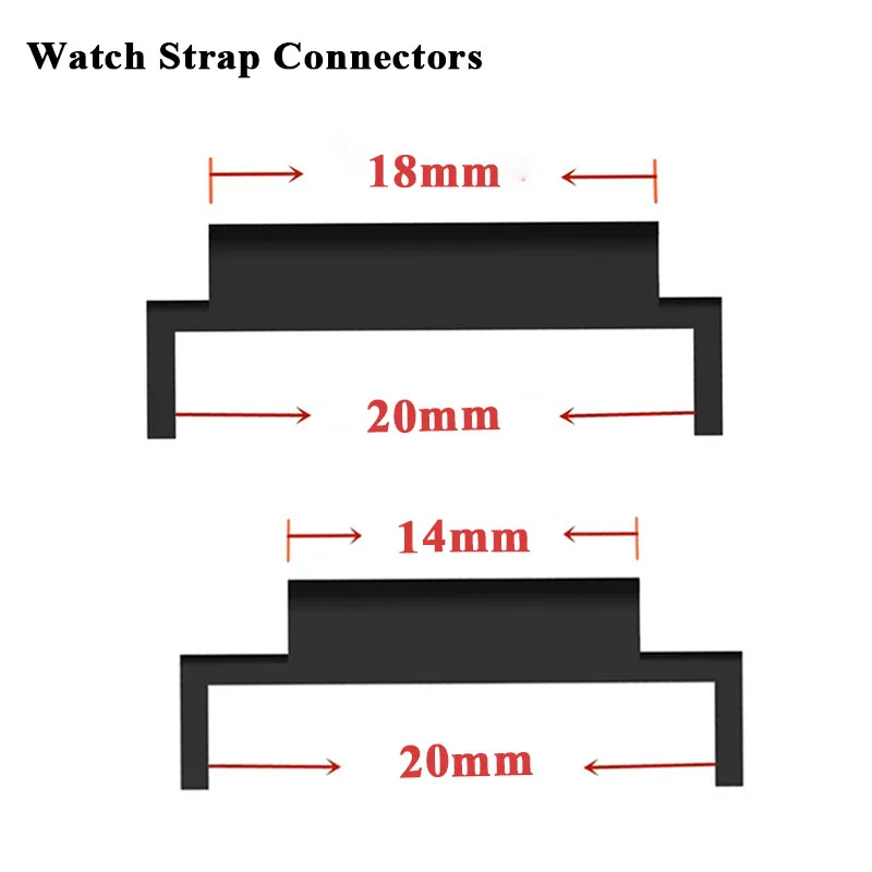 2pcs Watch Strap Connectors for Galaxy Watch for Amazfit Bip Quick Release Plastic Adapter 18mm 14mm for Smartwatch Accessories