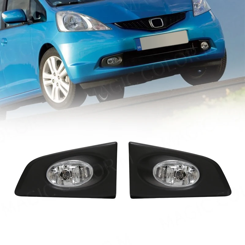 2Pcs Led Fog Lamps Foglights For Honda Fit/Jazz G Type 2008 2009 2010 Front Bumper Auto Driving Waterproof Daylight Accessories