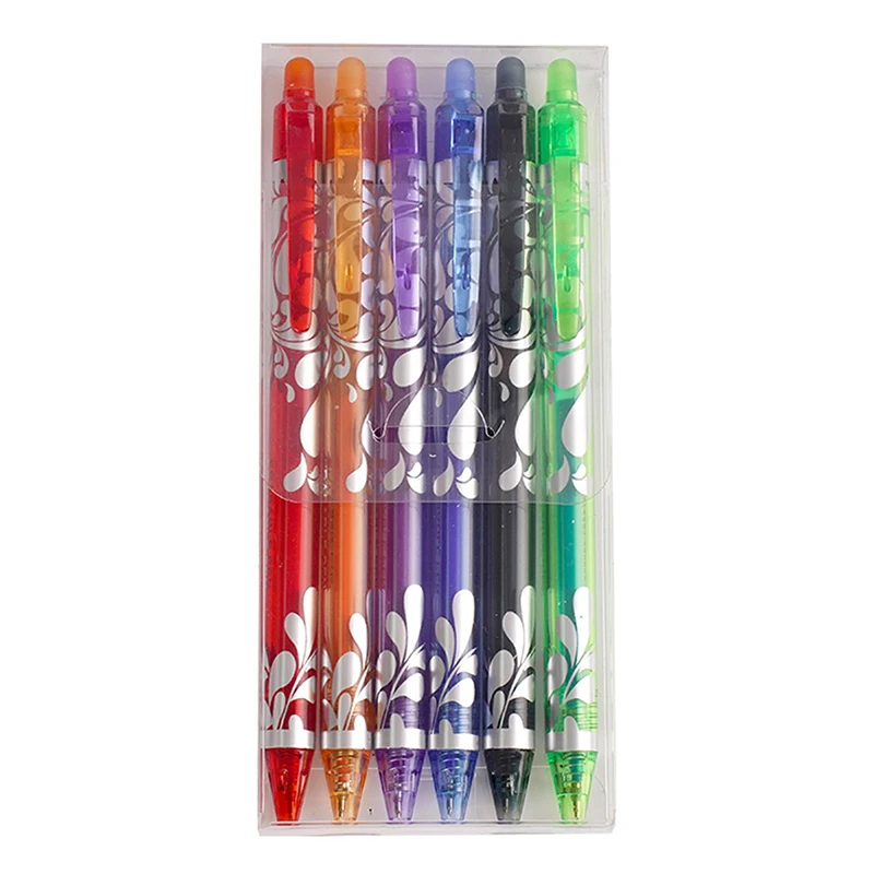 6 Stuks Creatieve Kleurrijke Uitwisbare Gel Pen Multi-Color Kawaii Uitwisbare Persgel Pennen Student Briefpapier Kantoorbenodigdheden