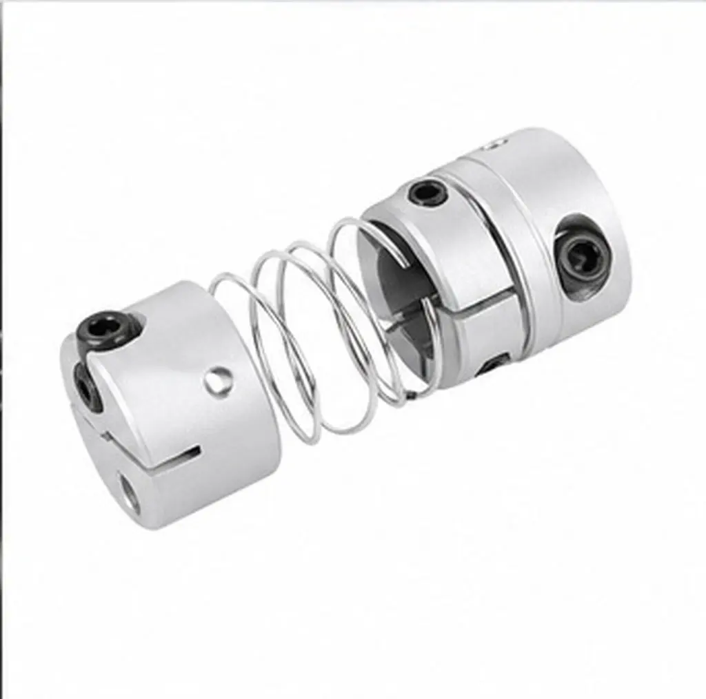 Shaft Coupling Stepper Motor Coupler Aluminum Alloy One-Piece Spring Clamp Flexible Connector for Encoder Motor Drive