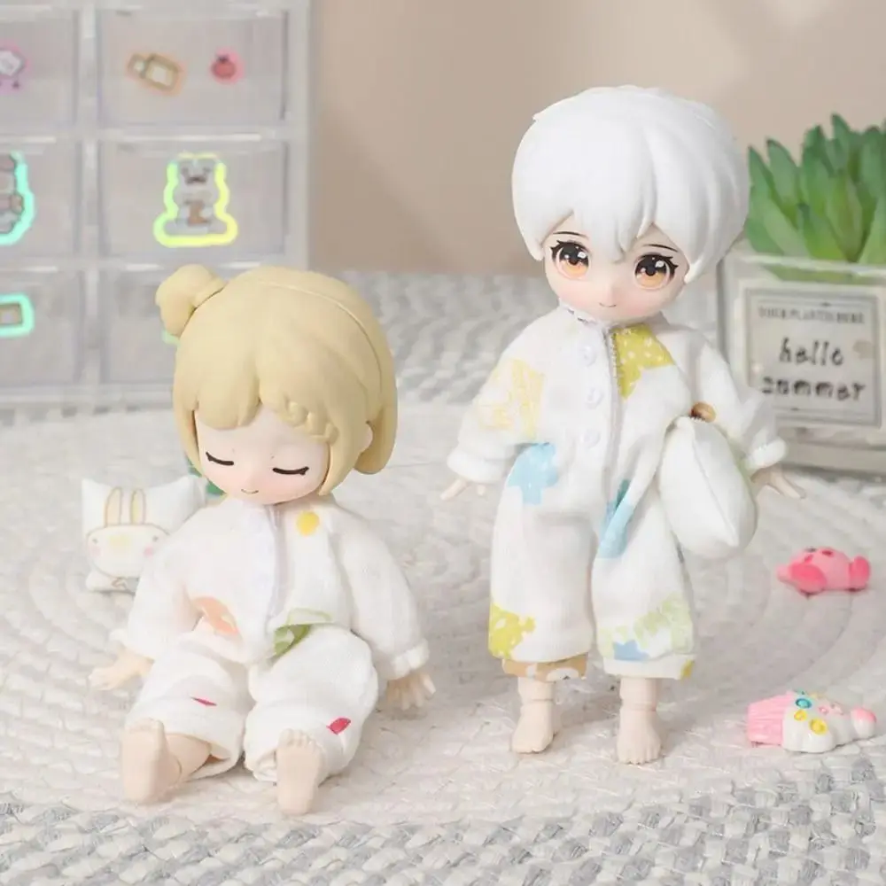 

Cute Pajamas Doll Pajamas Clothes Jumpsuits Stripe Doll Clothes Suit Cartoon Cotton Ob11 Dolls Clothes Kids Girls Toys