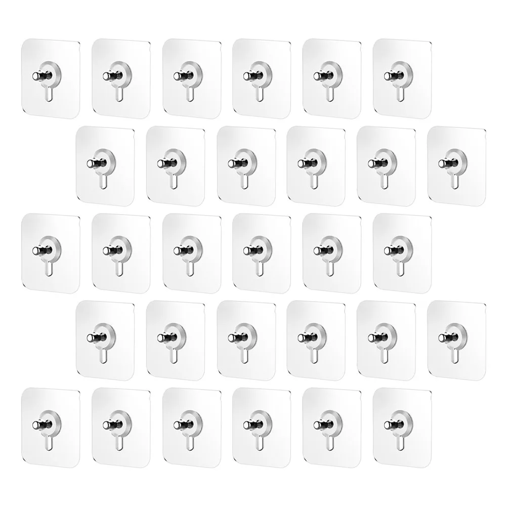 

No Trace Screw Stickers Self Adhesive Wall Hangers Bathroom Storage Hooks Hanging Nails Patch Free Strong Load Practical Home