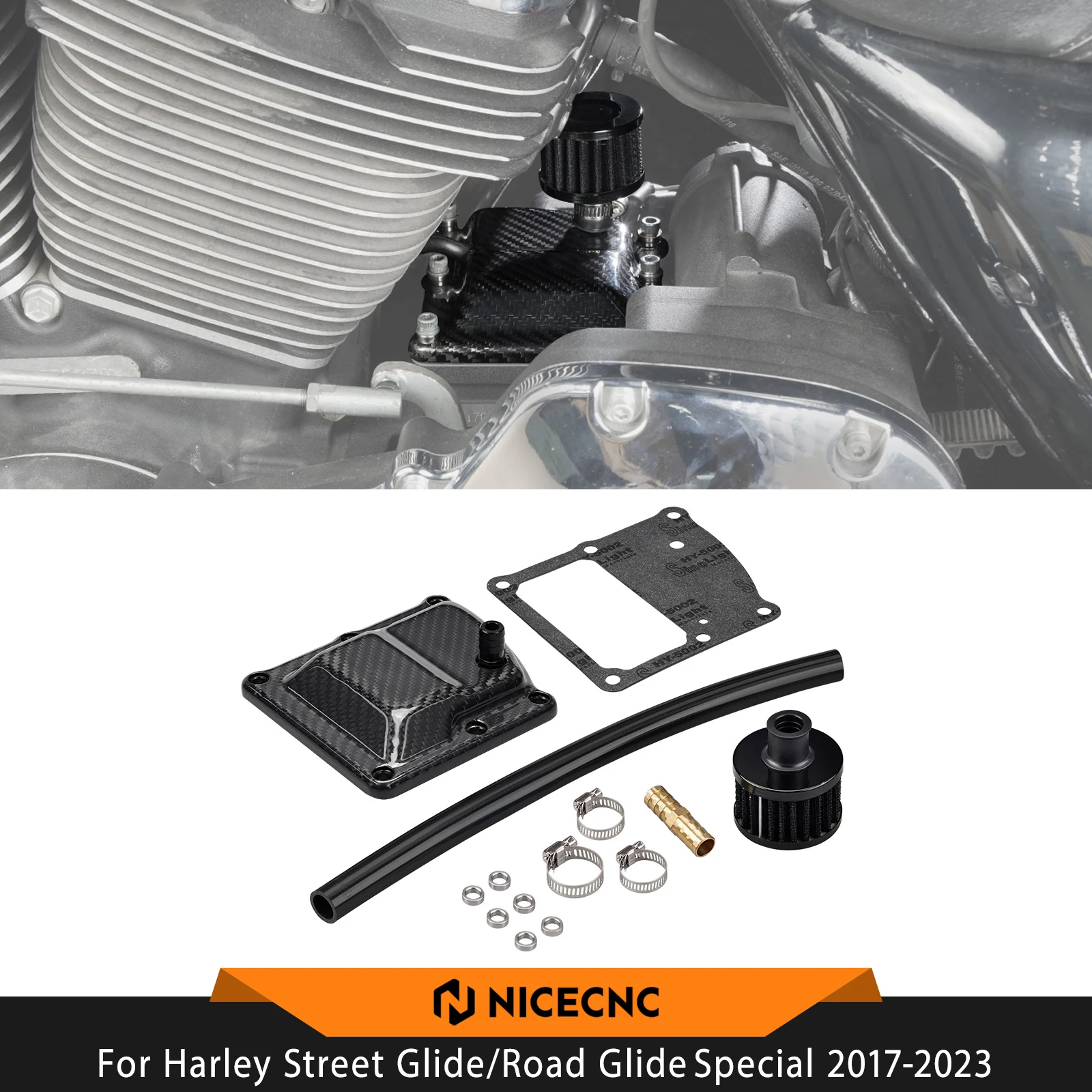 Voor M8 Motor Harley Softail 2018-2024 Touring 2017-2023 Geventileerde Transmissie Top Cover Street Glide/Road Glide speciale Fat Bob - afbeelding 2