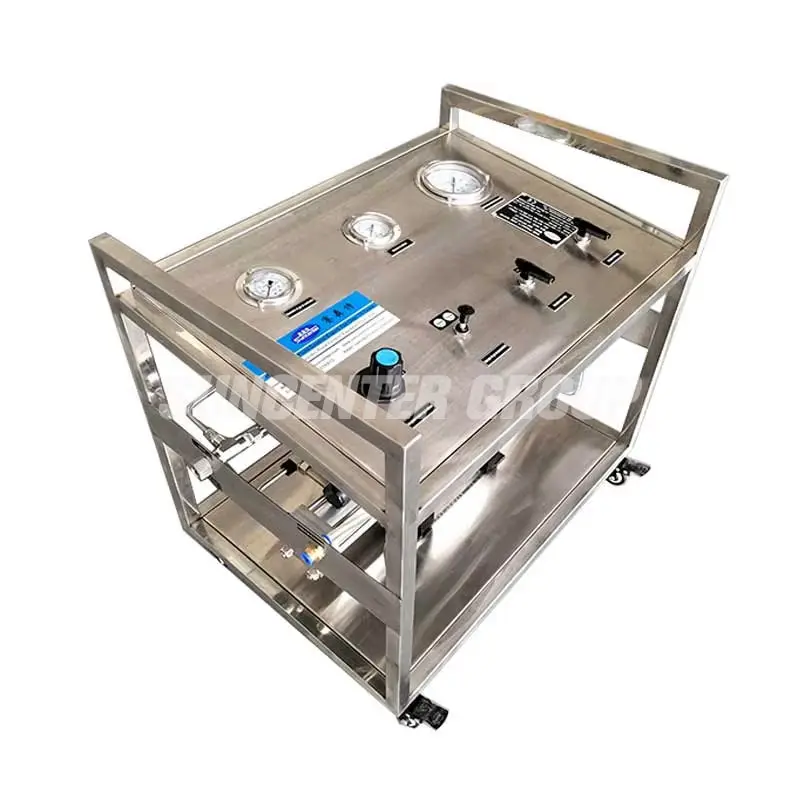 Auto Industry Stainl  s Steel       System High-Flow Oil-Free Pneumatic    Filling Pump with Piston Structure