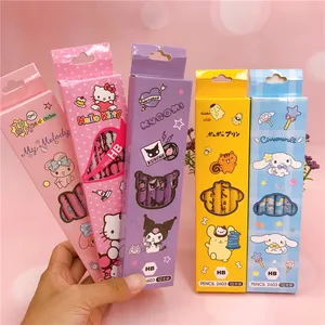 12 PCs Sanrio süßer Bleistift Hello Kitty Kuromi Cinnamoroll My Melody Student Station Artikel Schulmaterial Stifte Schüler Geschenke 7 Hauptverkaufsmitglied meine Melodie - №3